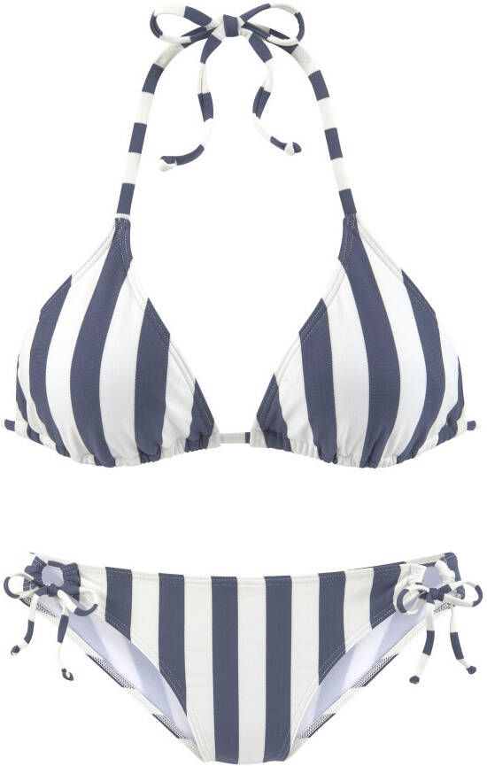 Venice Beach Triangelbikini met geweven strepen