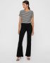 Vero Moda Vmkamma NW Flared Jersey Broek Black Dames - Thumbnail 4