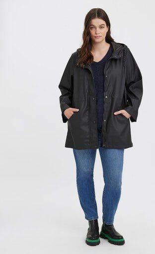 Vero Moda Curve Outdoorjack VMCMALOU COATED JACKET CUR NOOS