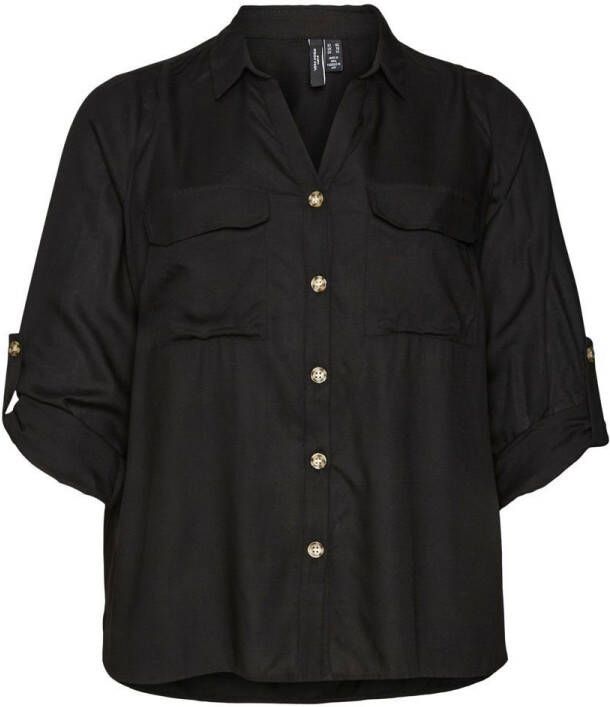 Vero Moda Curve Overhemdblouse VMBUMPY L S SHIRT NEW CURVE GA NOOS