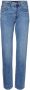 VERO MODA cropped high waist straight fit jeans VMHAILEY medium blue denim - Thumbnail 5