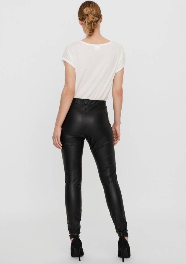 Vero Moda Imitatieleren broek VMGANA MR PL LEGGING