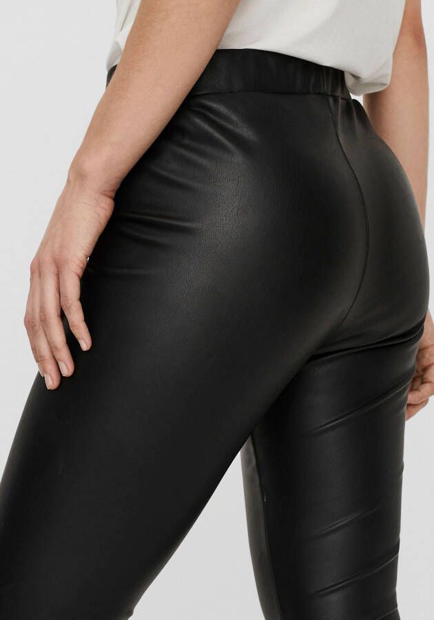 Vero Moda Imitatieleren broek VMGAYA MR PL LEGGING