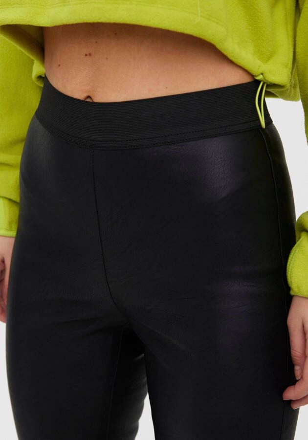 Vero Moda Imitatieleren broek VMSTORM HR PL CUT LEGGING
