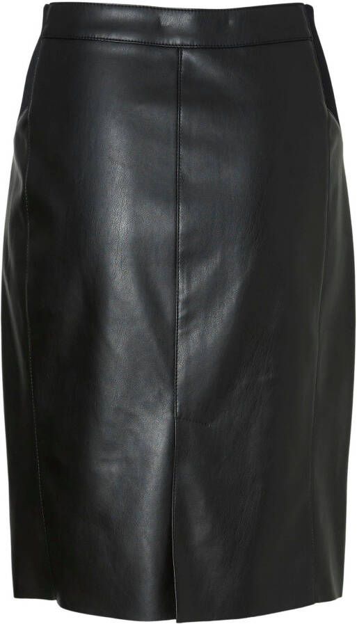 Vero Moda Imitatieleren rok VMBUTTERSIA HW COATED SKIRT