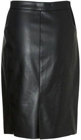 Vero Moda Imitatieleren rok VMBUTTERSIA HW COATED SKIRT NOOS