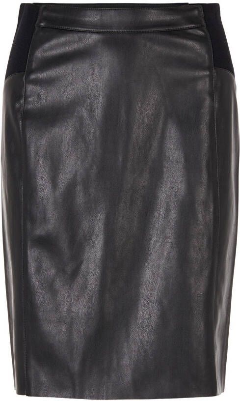 Vero Moda Imitatieleren rok VMBUTTERSIA HW COATED SKIRT NOOS
