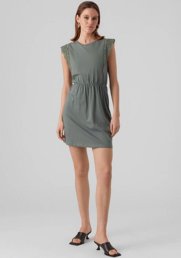 Vero Moda Jerseyjurk VMHOLLYN SL LACE SHORT DRESS