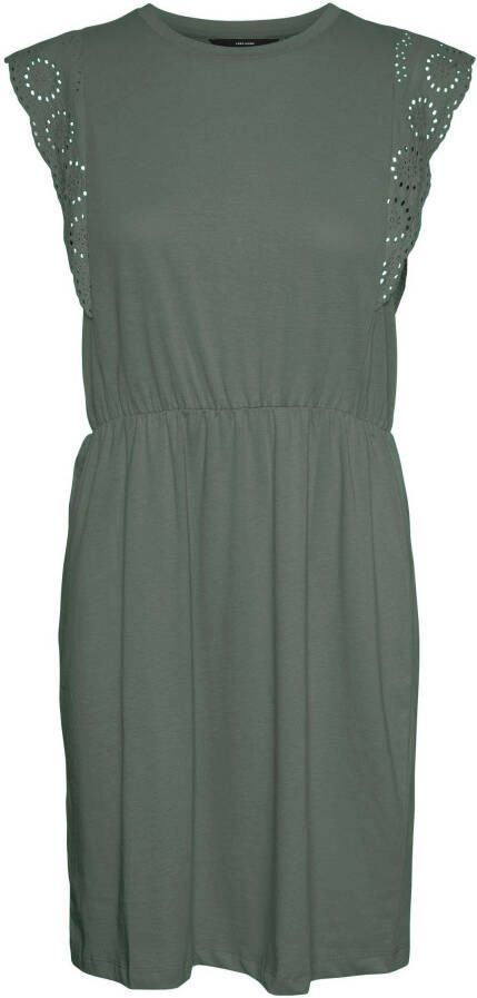 Vero Moda Jerseyjurk VMHOLLYN SL LACE SHORT DRESS