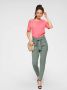 VERO MODA cropped high waist tapered fit broek VMEVA grijsgroen - Thumbnail 5