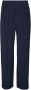 VERO MODA cropped high waist wide leg pantalon VMLISCOOKIE met krijtstreep donkerblauw ecru - Thumbnail 4