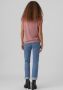 Vero Moda Ava Plain Dames T-shirt Stijlvol en Comfortabel Roze Dames - Thumbnail 4