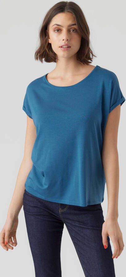 Vero Moda Shirt met ronde hals VMAVA PLAIN SS TOP GAJRS NOOS
