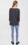VERO MODA gebreide top VMCARLA van gerecycled polyester grijsblauw - Thumbnail 4