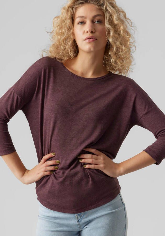 Vero Moda Shirt met ronde hals VMCARLA 3 4 TOP