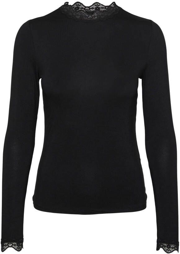 Vero Moda Shirt met staande kraag VMROSA LS HIGHNECK TOP JRS NOOS