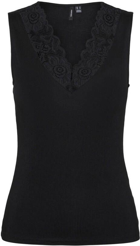 Vero Moda Shirt met V-hals VMROSA SL V-NECK TOP JRS NOOS