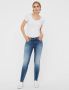 VERO MODA mid waist skinny jeans Lux met katoen VMLUX medium blue denim - Thumbnail 5