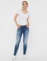 VERO MODA mid waist skinny jeans Lux met biologisch katoen VMLUX medium blue denim - Thumbnail 5