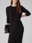 Vero Moda Gebreide jurk VMPLAZA LS O-NECK CALF DRESS GA BOO - Thumbnail 3