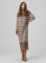 Vero Moda Gebreide jurk VMPLAZA LS O-NECK CALF DRESS GA BOO - Thumbnail 4
