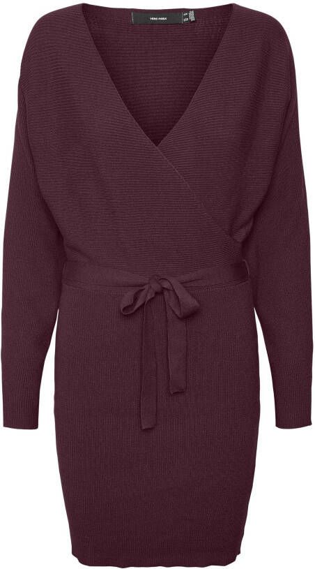 Vero Moda Gebreide jurk VMHOLLYREM LS V-NECK DRESS GA NOOS
