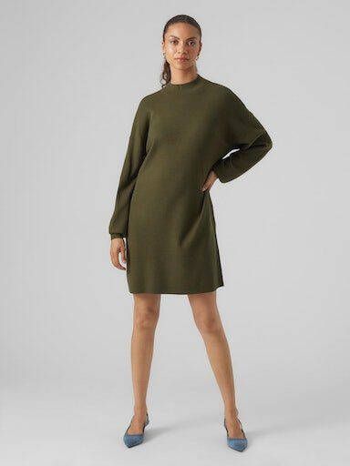 Vero Moda Gebreide jurk VMNANCY LS FUNNELNECK DRESS GA NOOS