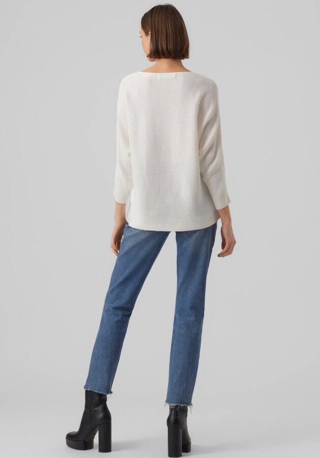 Vero Moda Trui met 3 4-mouwen VMNORA 3 4 BOATNECK BLOUSE NOOS