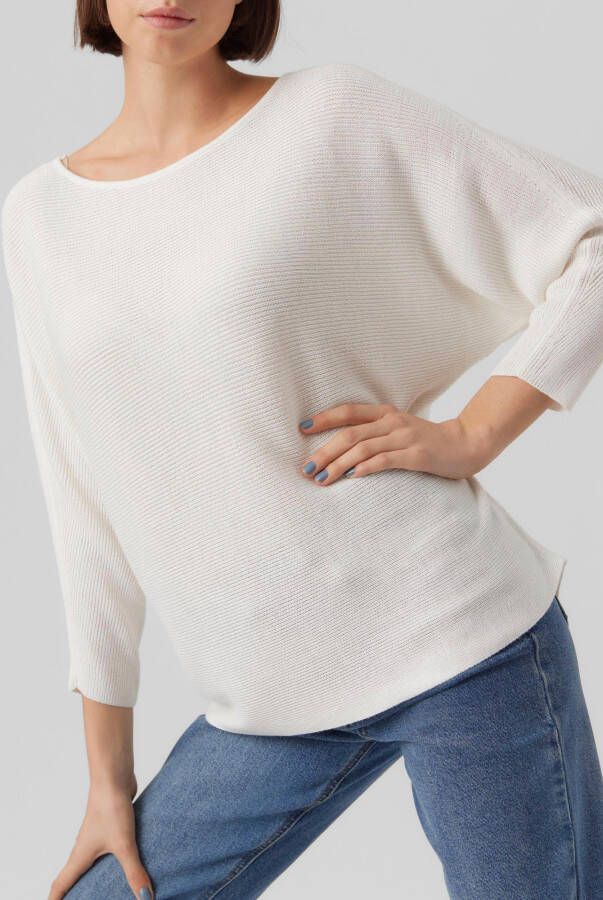 Vero Moda Trui met 3 4-mouwen VMNORA 3 4 BOATNECK BLOUSE NOOS