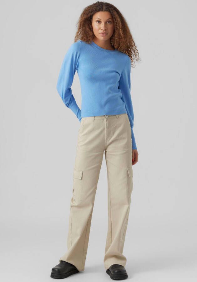 Vero Moda Trui met ronde hals VMHOLLYKARISPUFF LS O-NECK PULLOV GA BOO