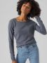 Vero Moda Trui met ronde hals VMCARE STRUCTURE LS O-NECK BLOU NOOS - Thumbnail 4