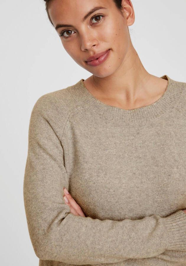 Vero Moda Trui met ronde hals VMDOFFY in gemêleerde look