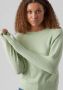 VERO MODA gebreide trui VMDOFFY van gerecycled polyester groen - Thumbnail 4