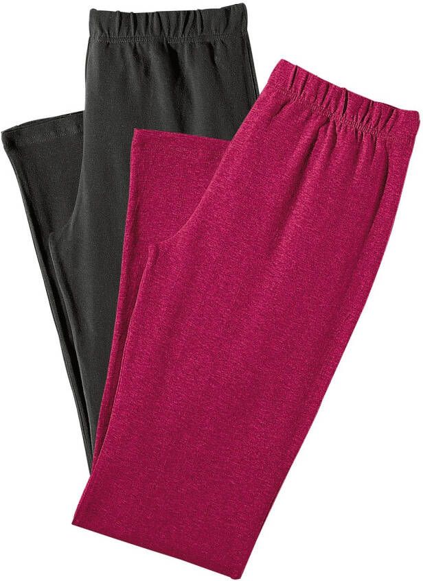 vivance active Capribroek met rubberen tailleband loungewear (Set van 2)