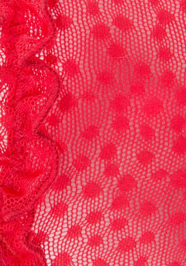 Vivance Beugel-bh in subtiel transparant mesh met ruches lingerie