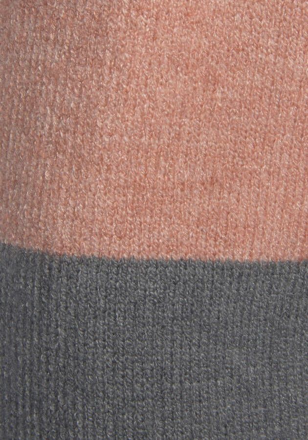 Vivance Cardigan met colorblock-look en zakken lange cardigan