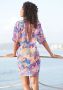 Vivance Chiffon tuniek met bladprint blousejurk strandkleding zomers - Thumbnail 3