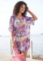 Vivance Chiffon tuniek met bladprint blousejurk strandkleding zomers - Thumbnail 5