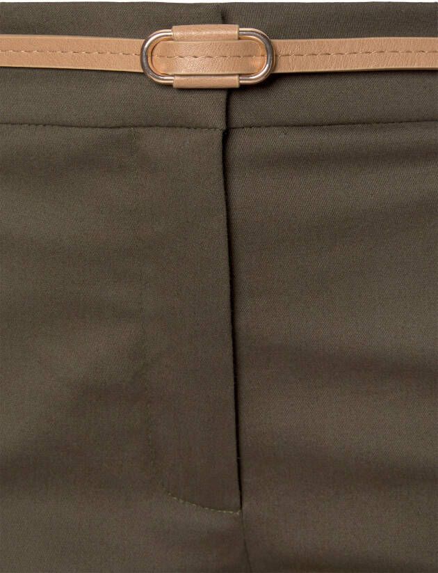 Vivance Chino in klassieke basic pasvorm stoffen broek business look (Met riem in leer-look)