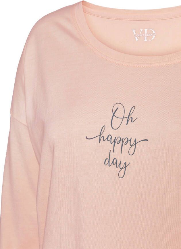 Vivance Dreams Pyjama top met zomer-statementprint