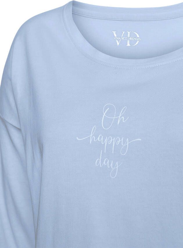 Vivance Dreams Pyjama top met zomer-statementprint