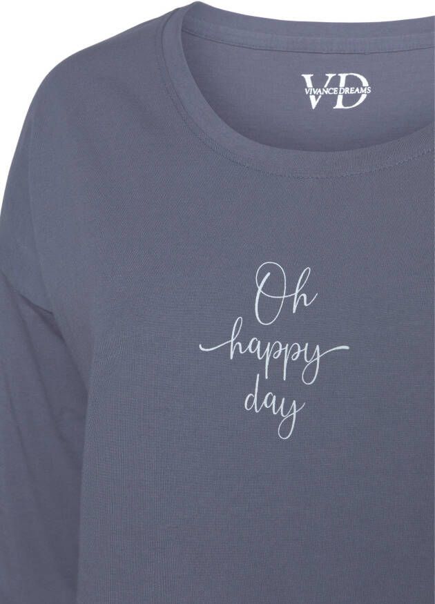 Vivance Dreams Pyjama top met zomer-statementprint