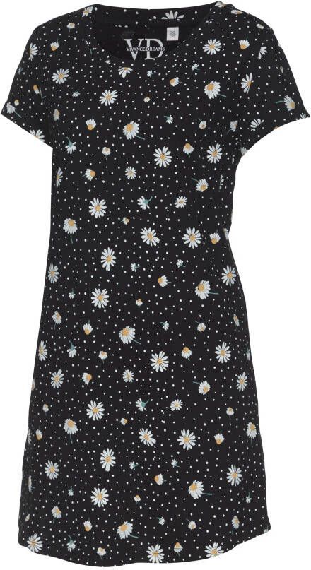 Vivance Dreams Nachthemd met madeliefje-print