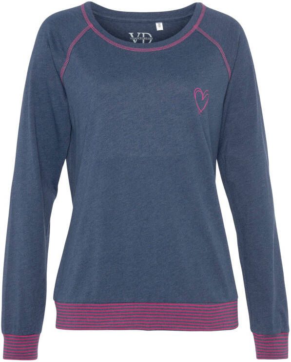 Vivance Dreams Pyjama met decoratieve flatlock-naden in neonkleuren (2-delig)