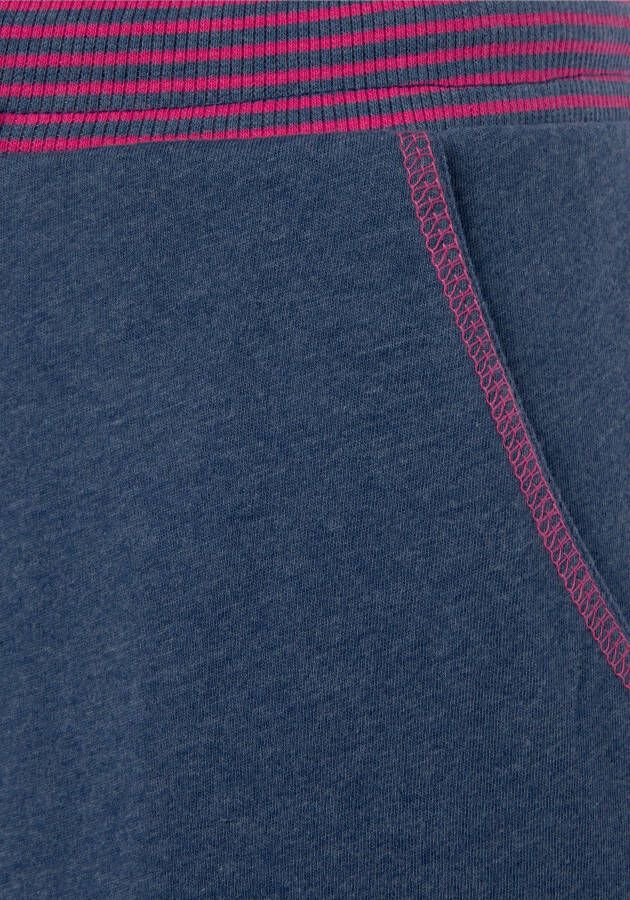 Vivance Dreams Pyjama met decoratieve flatlock-naden in neonkleuren (2-delig)