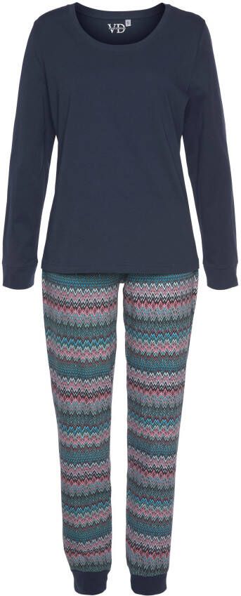 Vivance Dreams Pyjama met veelkleurig zigzagmotief (2-delig 1 stuk)