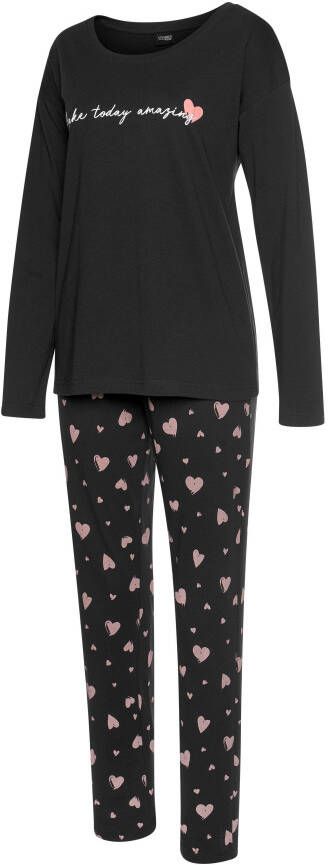 Vivance Dreams Pyjama met hartjesmotief (2-delig 1 stuk)