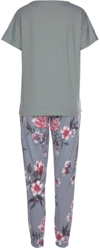 Vivance Dreams Pyjama met hortensia-motief (2-delig 1 stuk)