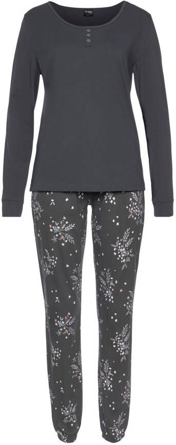 Vivance Dreams Pyjama met hortensia-motief (2-delig 1 stuk)