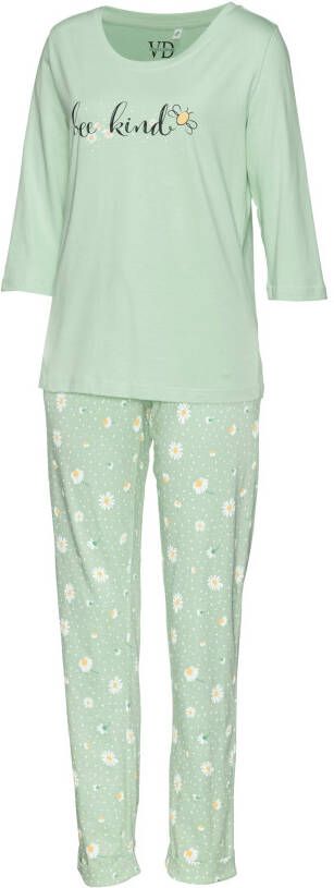 Vivance Dreams Pyjama met madeliefje-print (2-delig 1 stuk)